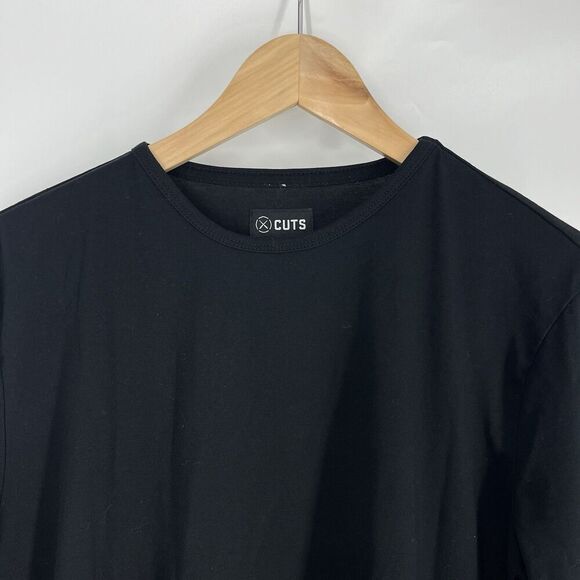 Cuts Clothing T Shirt Size Large Men Elongated Long Sleeve Tee Crew Neck Stretch - Picture 2 of 9